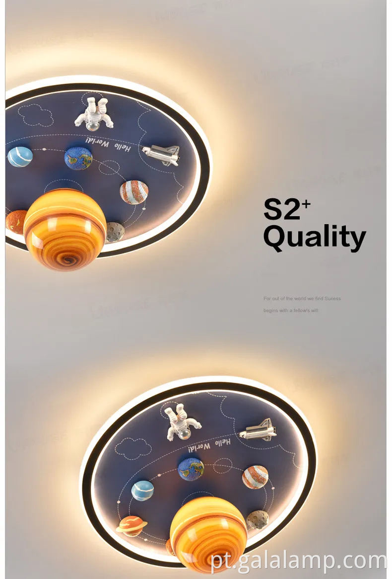 Lâmpada de teto de astronauta criativo para crianças ′ espaços